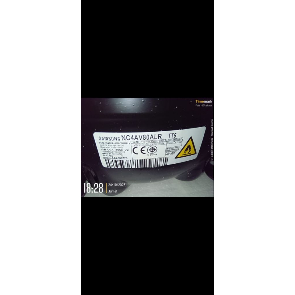 kompresor kulkas samsung inverter model NC4AV80ALR