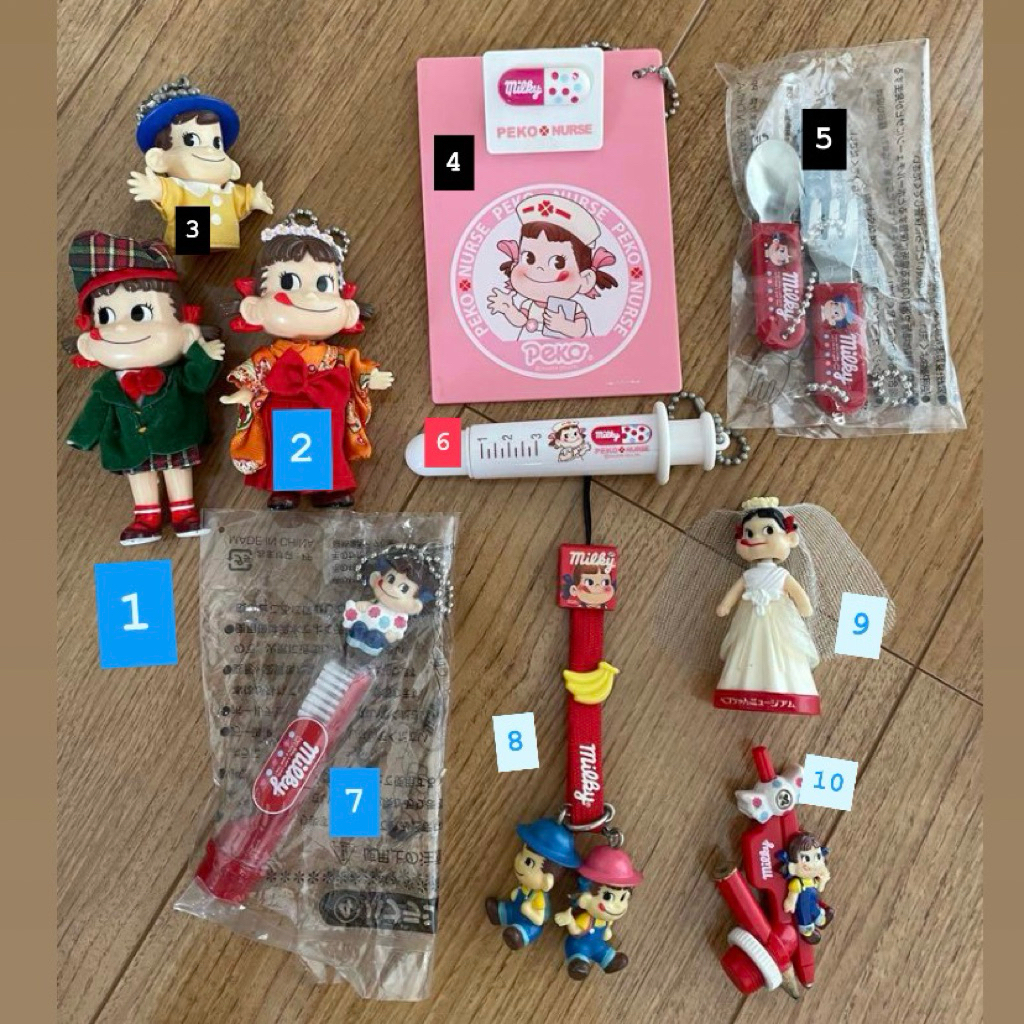 Pretty Peko Trinkets Japan Original Peko Chan Gantungan Kunci Figure Viral Pretty Peko chan