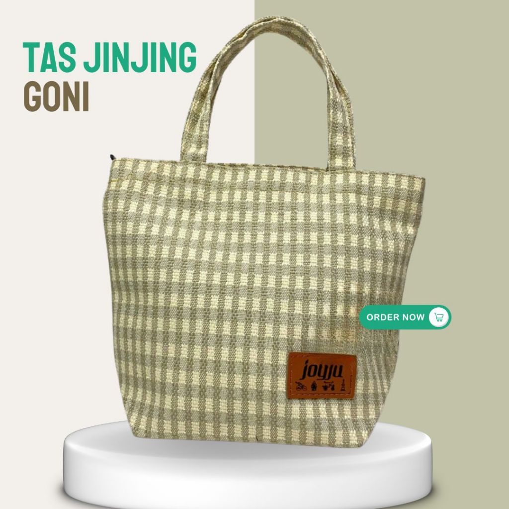 PROMO / Tas Jinjing Wanita Handbag GONI Terbaru Dalam Puring Resleting / TAS MUKENA GONI