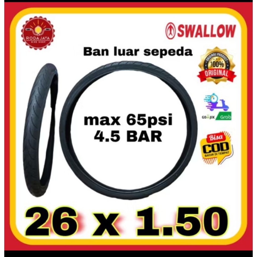 BAN LUAR SEPEDA UKURAN 26x150 SWALLOW UNTUK MINI MTB DLL