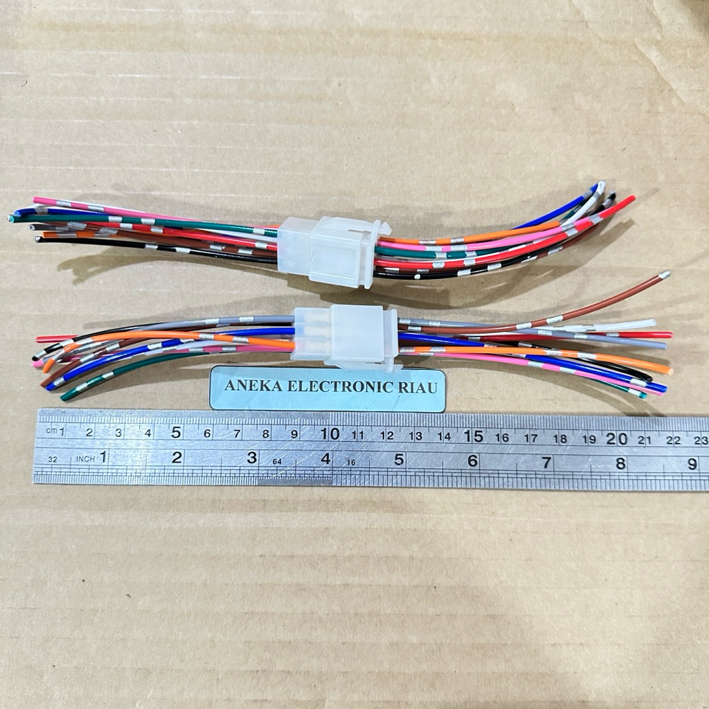 SAMBUNGAN KABEL SOKET 9 PIN SOKET MOTOR MOBIL SKUN KUNINGAN