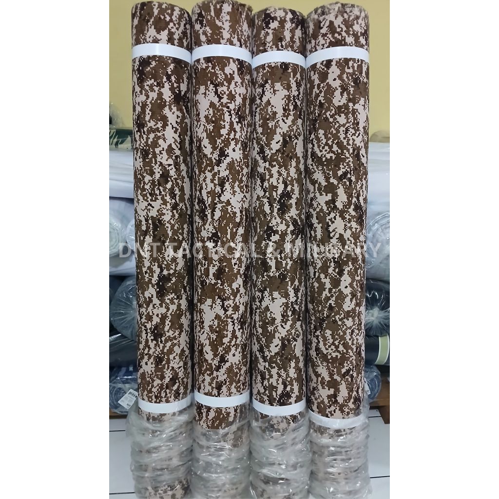 KAIN RIBSTOP LORENG KAMUFLASE GURUN DIGITAL 0,5 METER