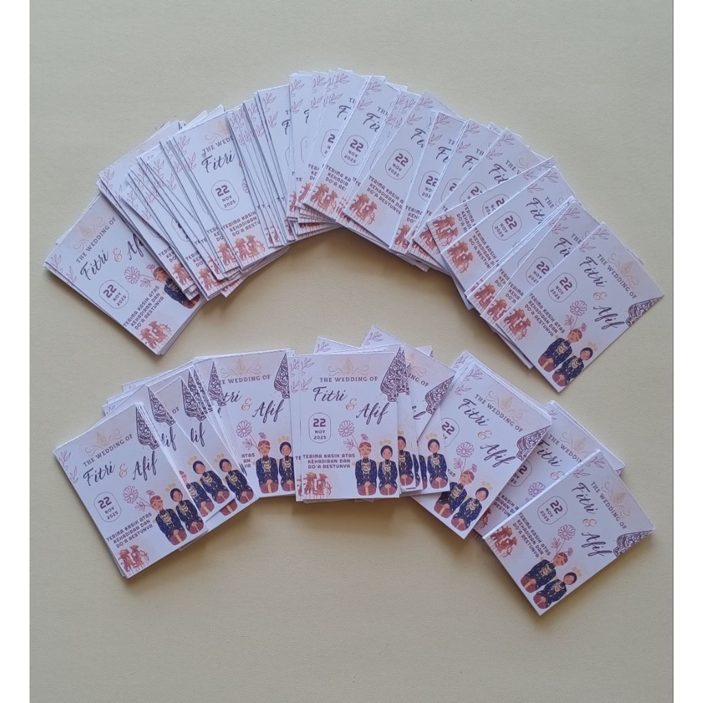 Hantag/souvenir/kartu ucapan/pernikahan/khitan/umroh/haji/dll