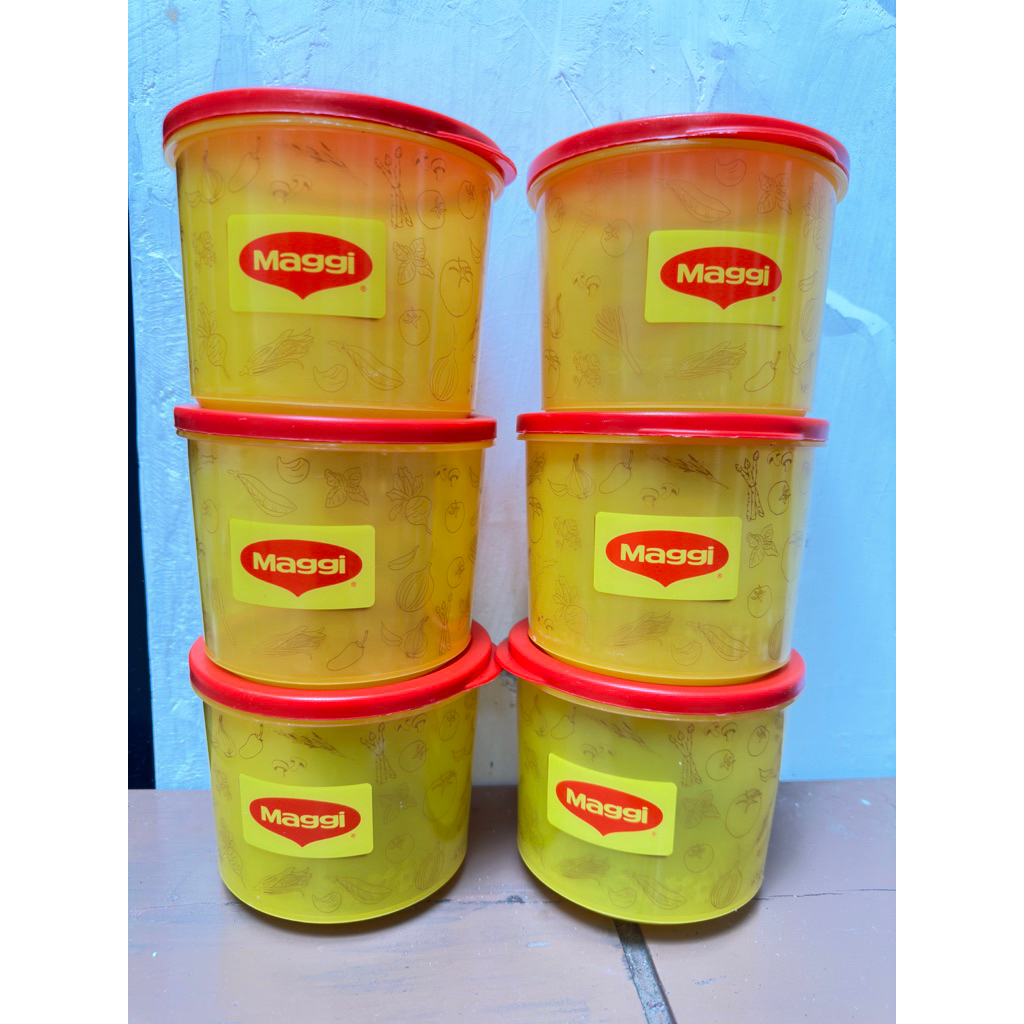 Maggi Toples Plastik Kuning Tutup Merah