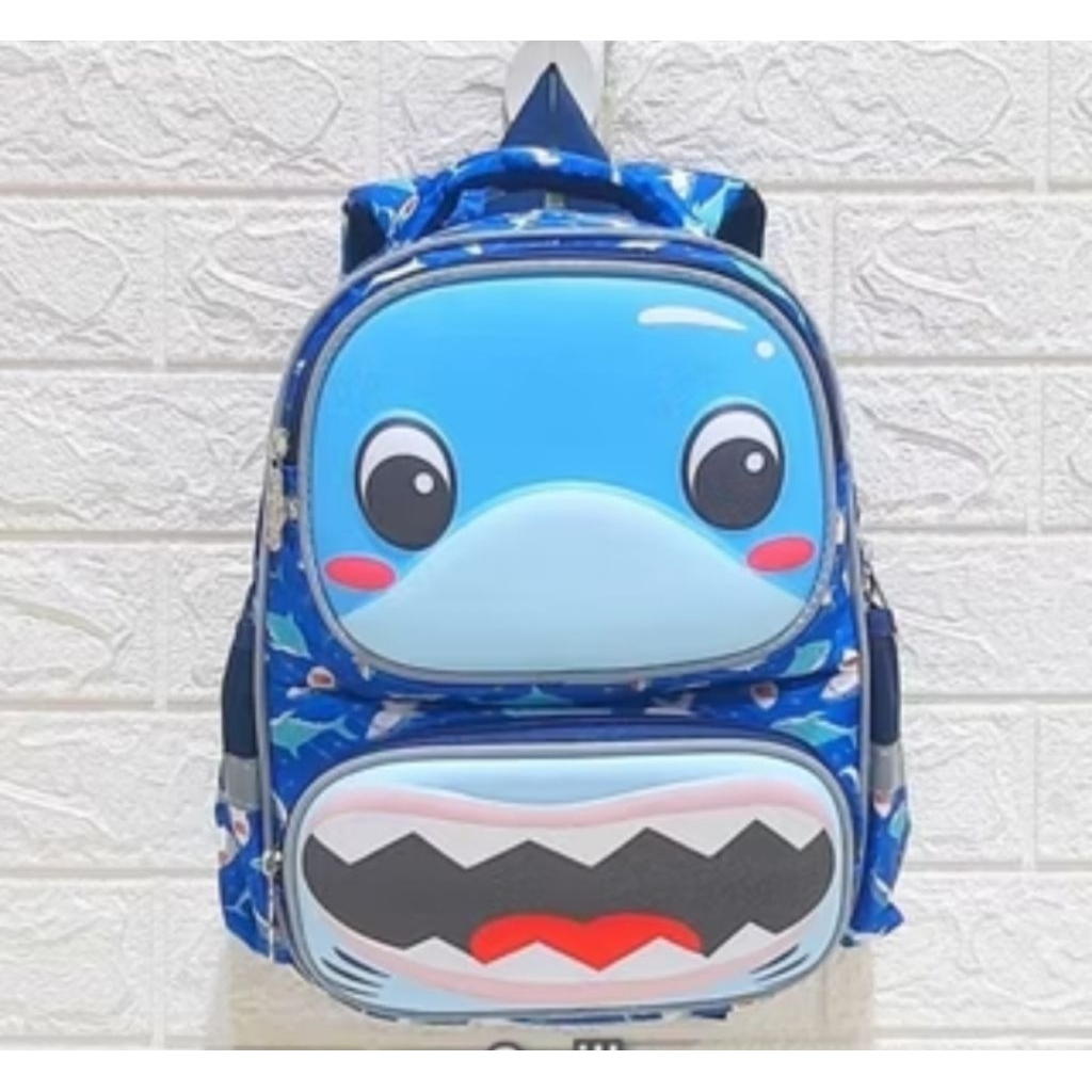 Tas ransel anak baby shark hiu tas ransel anak laki laki motif hiu baby shark