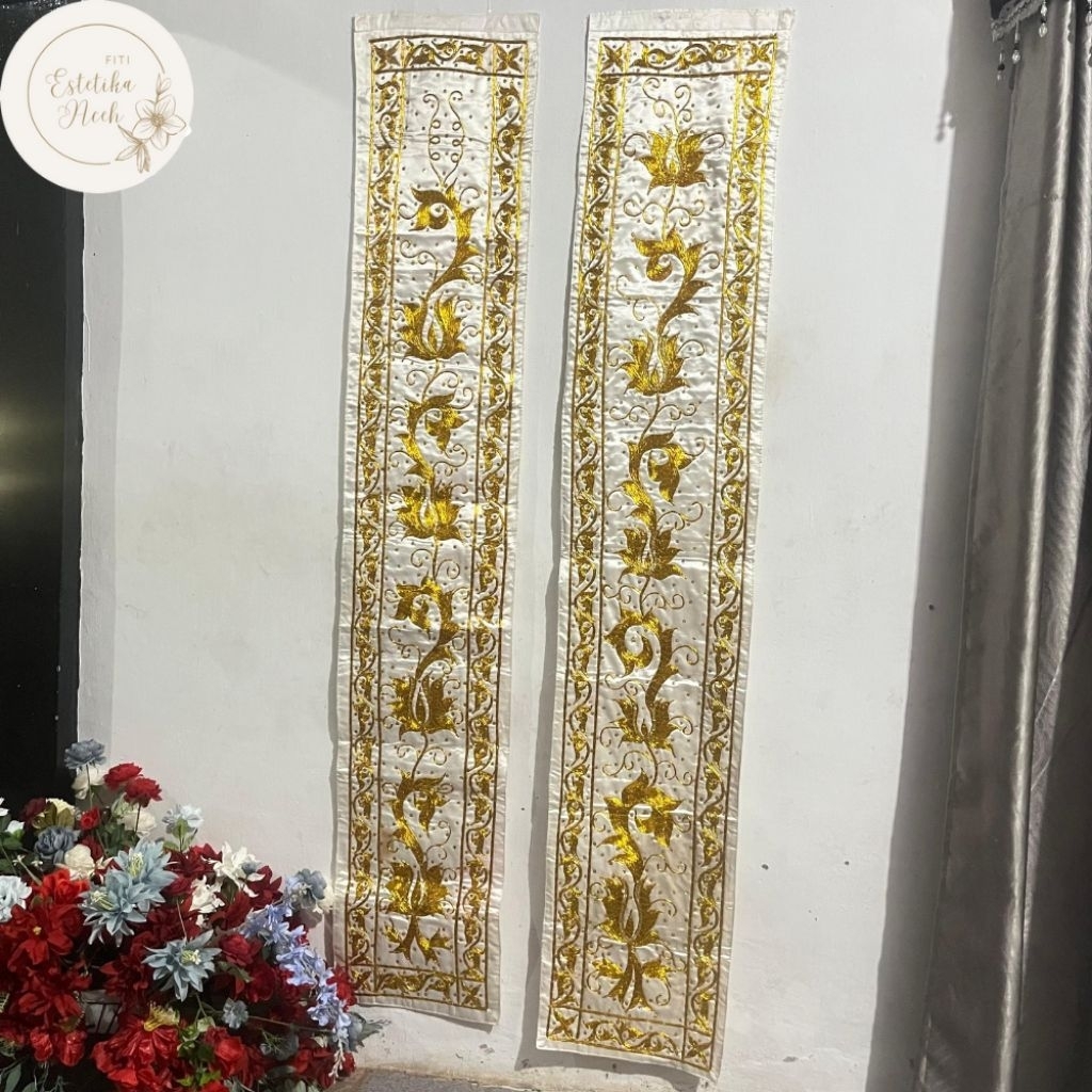 KASAP TIANG PELAMINAN ACEH SEPASANG 2 METER/DEKORASI PELAMINAN ACEH