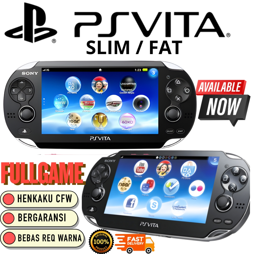 PS Vita Slim PSVita Fat ps vita slim Henkaku Full Games Console Game psvita