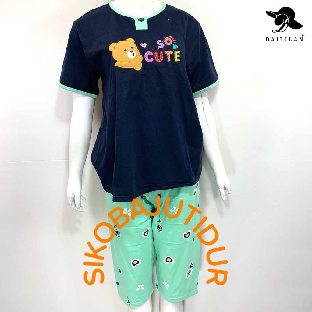 Sikobajutidur - 2. 3/4 Daililan Standar | Baju Tidur Wanita Dewasa | Baju Tidur Daililan | Piyama | 