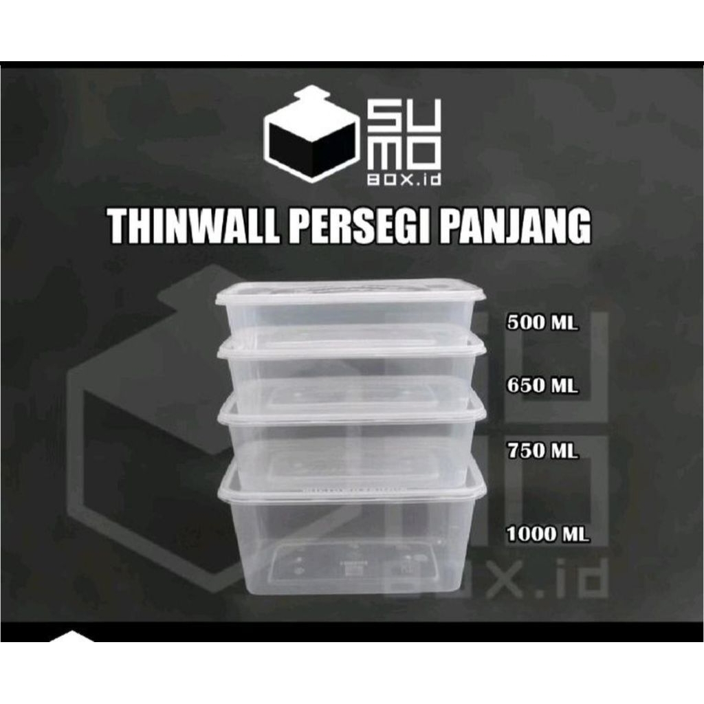 Thinwall rectangle 500, 650, 750 ml Sumobox