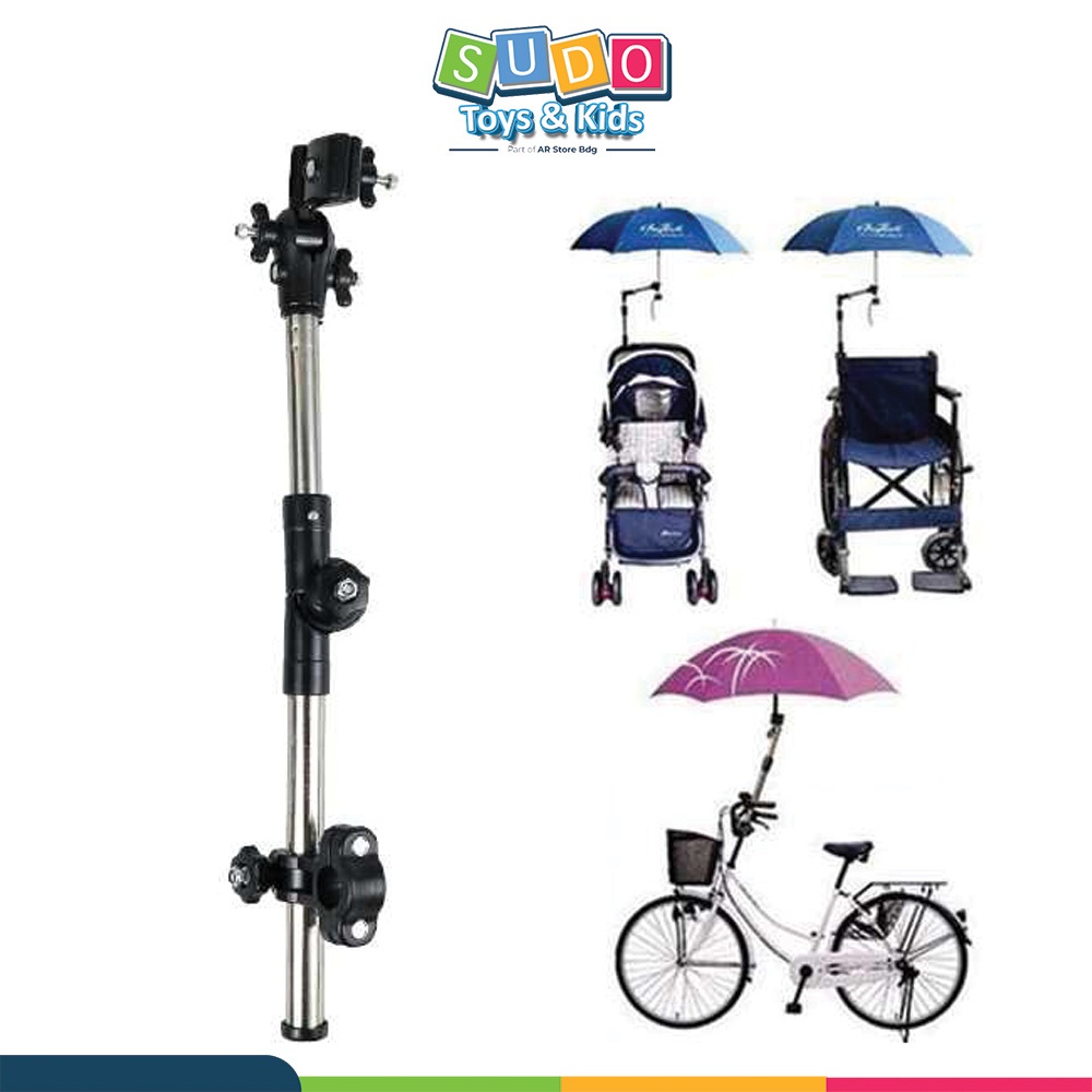 Stand Payung Tambahan Multifungsi untuk Stroller Sepeda Kursi Roda Mudah Dipasang dan Diatur
