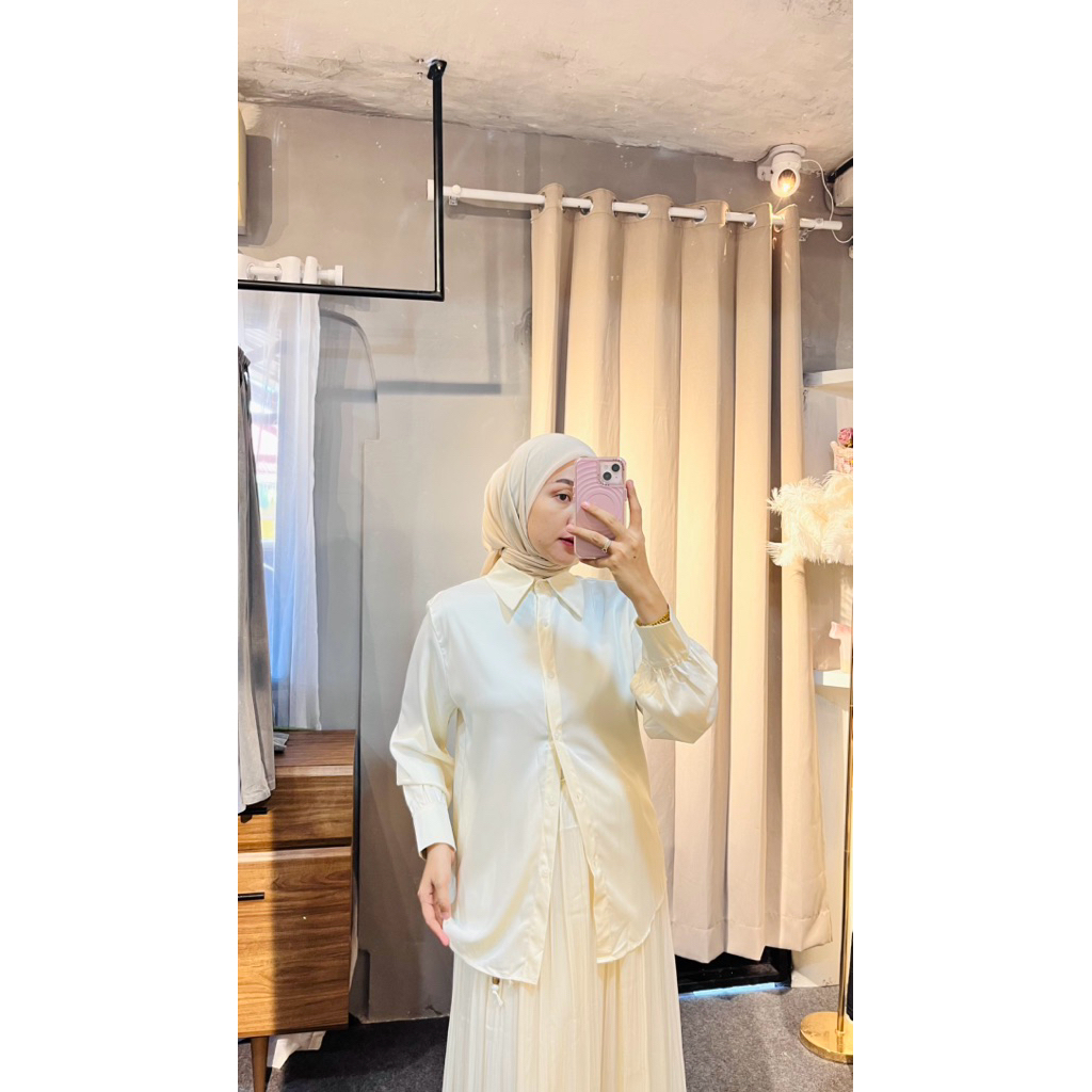 Kamelia || Kemeja Silk Heaha Ori 100% BKK Ld106 p68