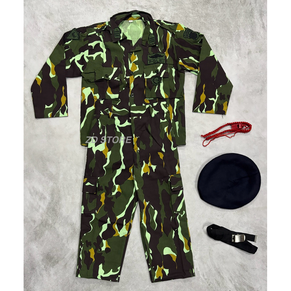 Seragam Anak PDL Loreng Brimob/Seragam Provesi Anak Brimob