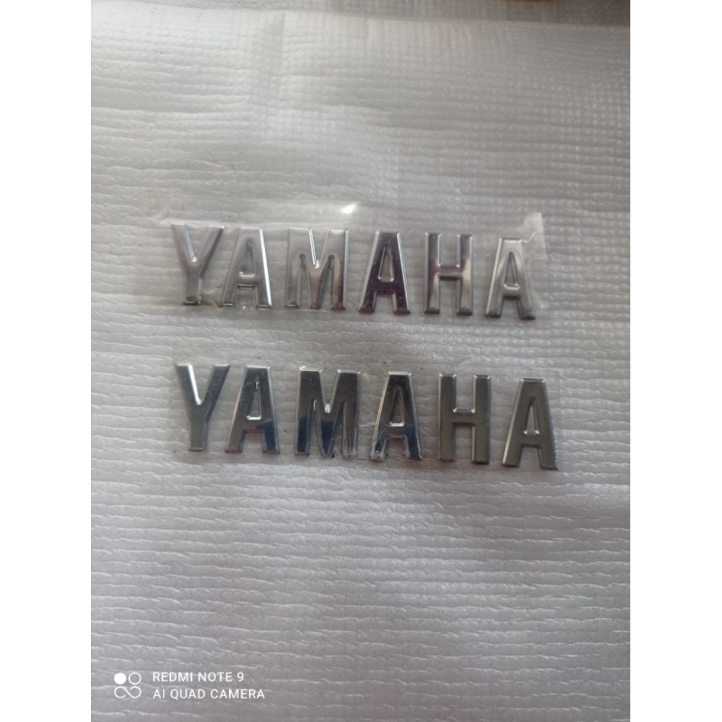 EMBLEM SILVER LOGO TANGKI TENGKI YAMAHA XSR pnp RXKING RXS YT RXZ ORIGINAL