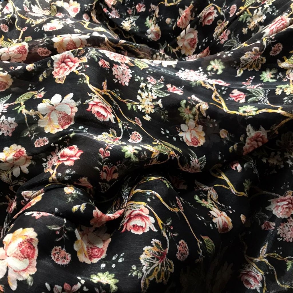 kain silk motif bunga ~ kain silk glossy motif bunga ~ kain motif bunga armn