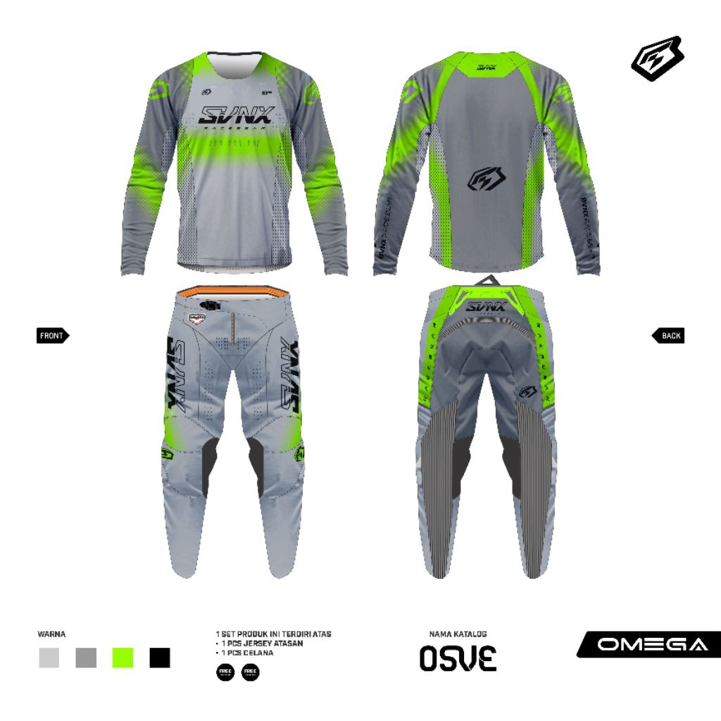 MX GEAR /JERSEY SET SVNX TYPE OMEGA OSVE SERIES