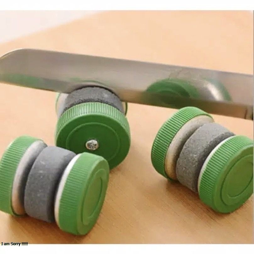 batu bulat - Pengasah Pisau Asah Pisau Asahan Pisau Gunting Model Roda Putar Bulat / Pengasah Pisau 