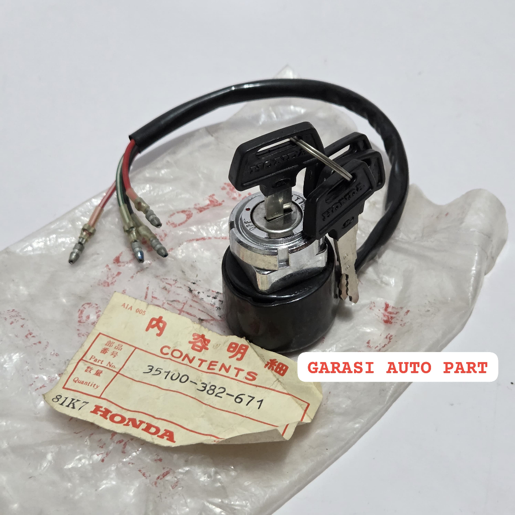KUNCI KONTAK HONDA CB100, CB125, XL100, XL125, CT125, CT185, CB175, CB200 TWIN ORIGINAL 35100-382-67