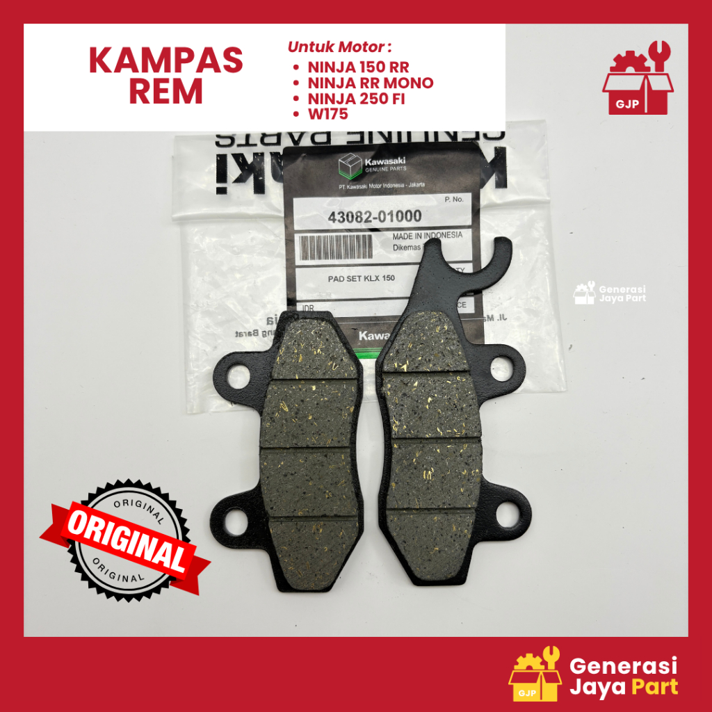 Kampas Rem Depan Belakang NINJA 150 RR NINJA RR MONO NINJA 250 FI W175 | DISPAD KAMPAS REM | KAWASAK