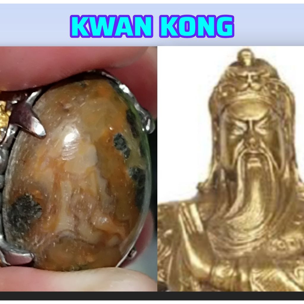 batu gambar seperti Kwan kong natural dan original