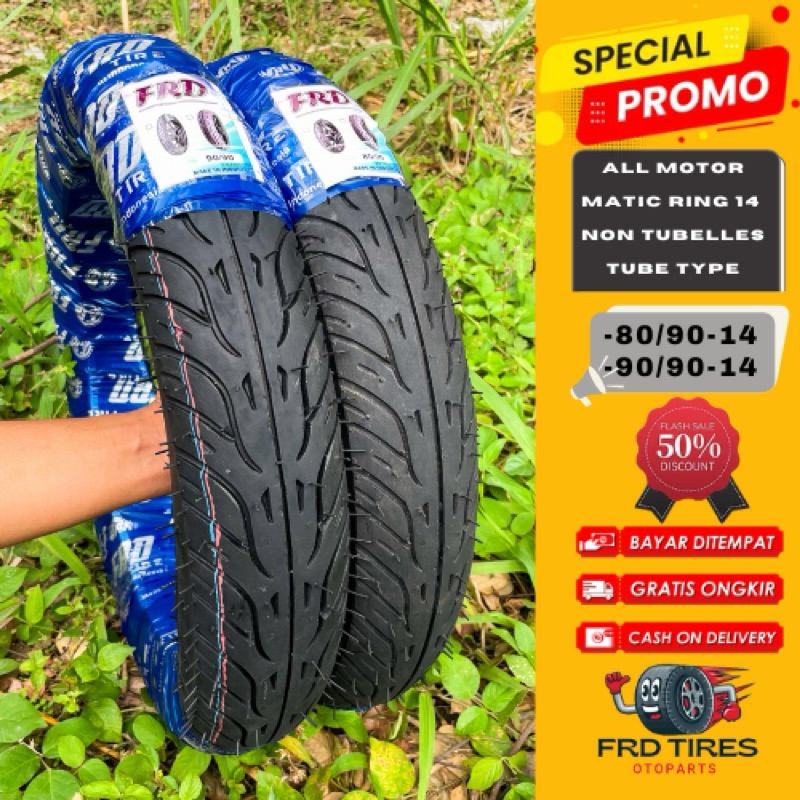 Ban Baru ban metic depan dan belakang buat mio, beat, vario, spin, Scoopy Lama Ukuran 80/90-14 & 90/