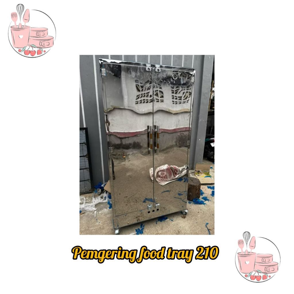 pengering foodtray / ompreng kapasitas 72 / mesin oven pengering makanan full stainless steell