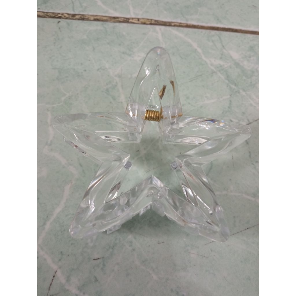 Jepit Rambut Jedai motif Bintang warna Transparant bening