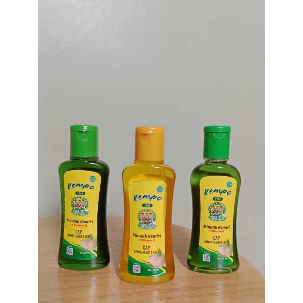 MINYAK KEMIRI KEMPO I EXTRA VIT. E I CAP AZWAR HAMID 3 ANAK I 64ML