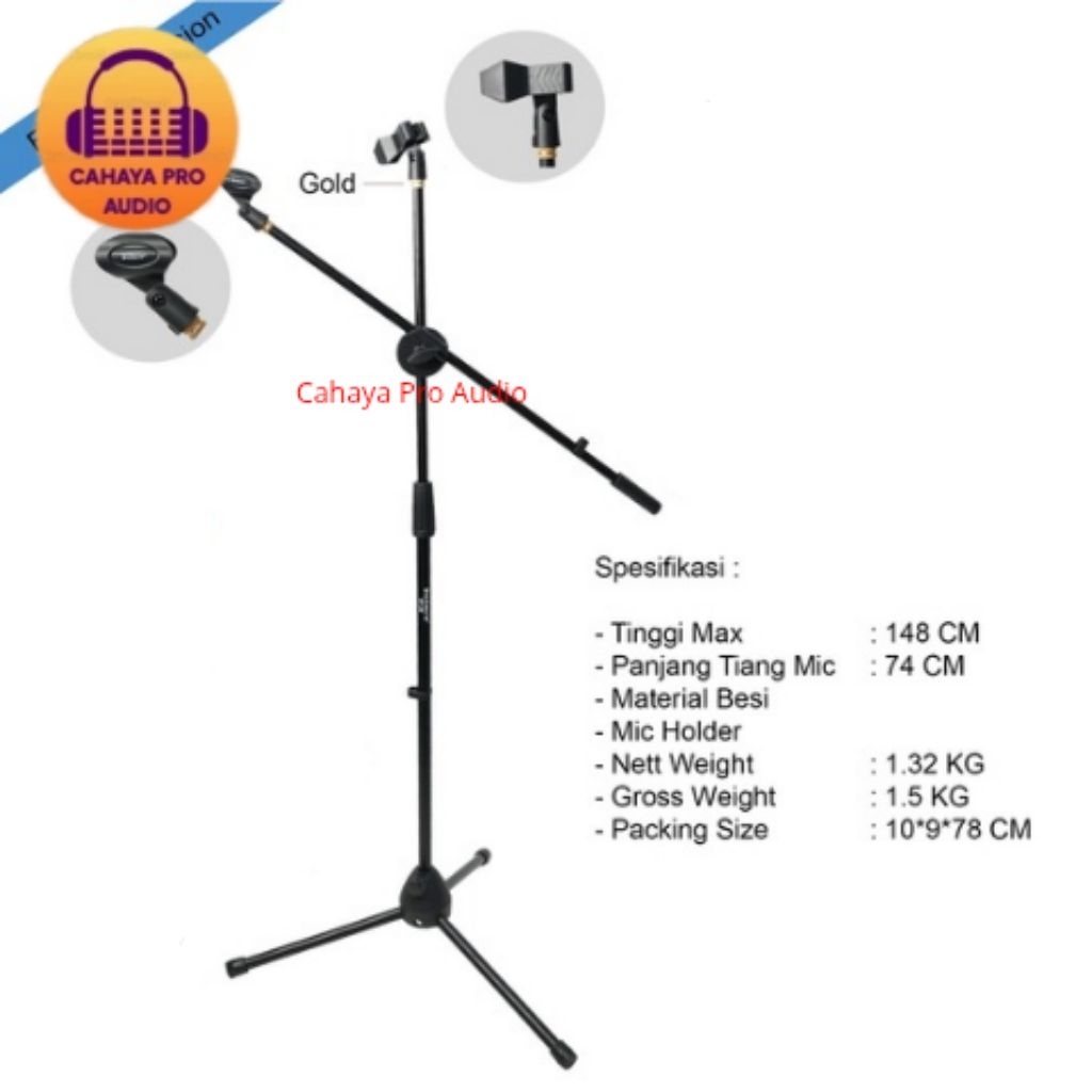 Stand Microphone Stand Mic Panjang Full Besi