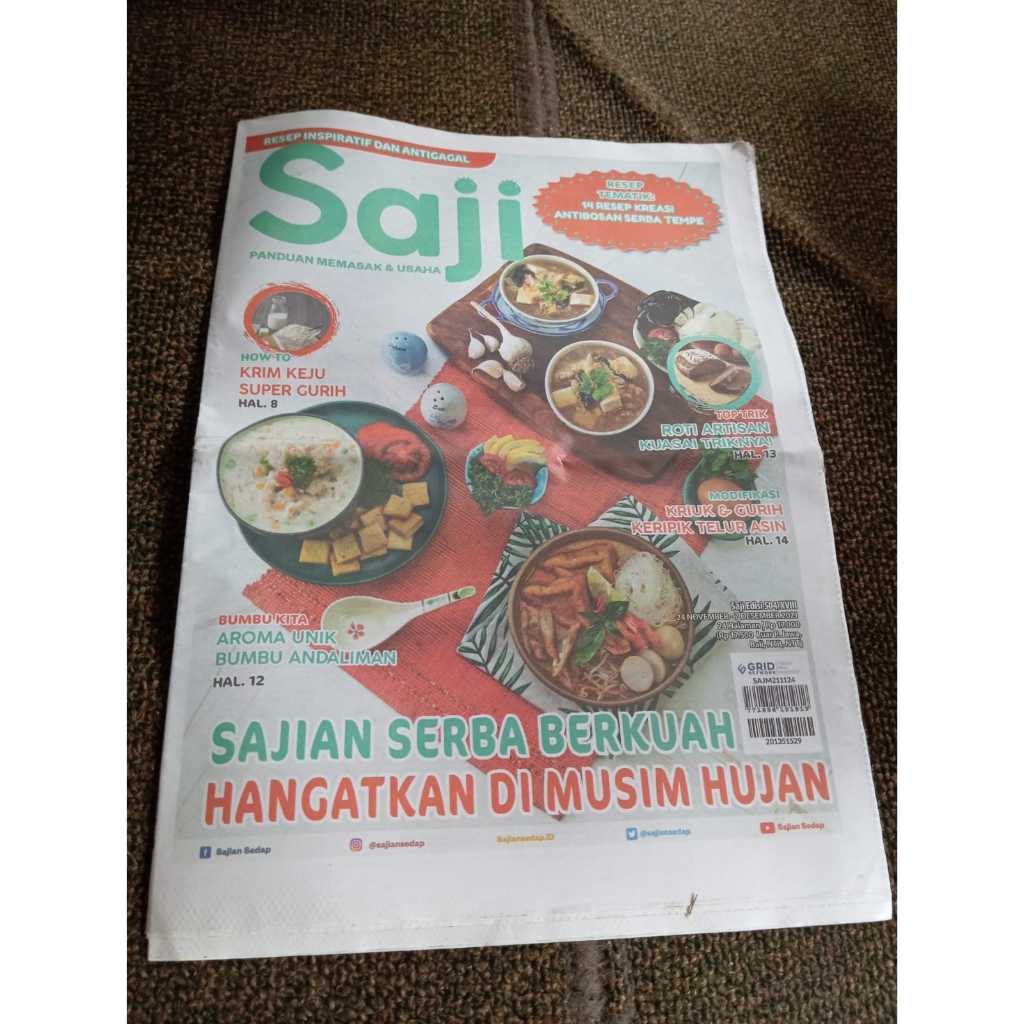 Tabloid Saji Sajian Serba Berkuah untuk musim hujan Desember 2021
