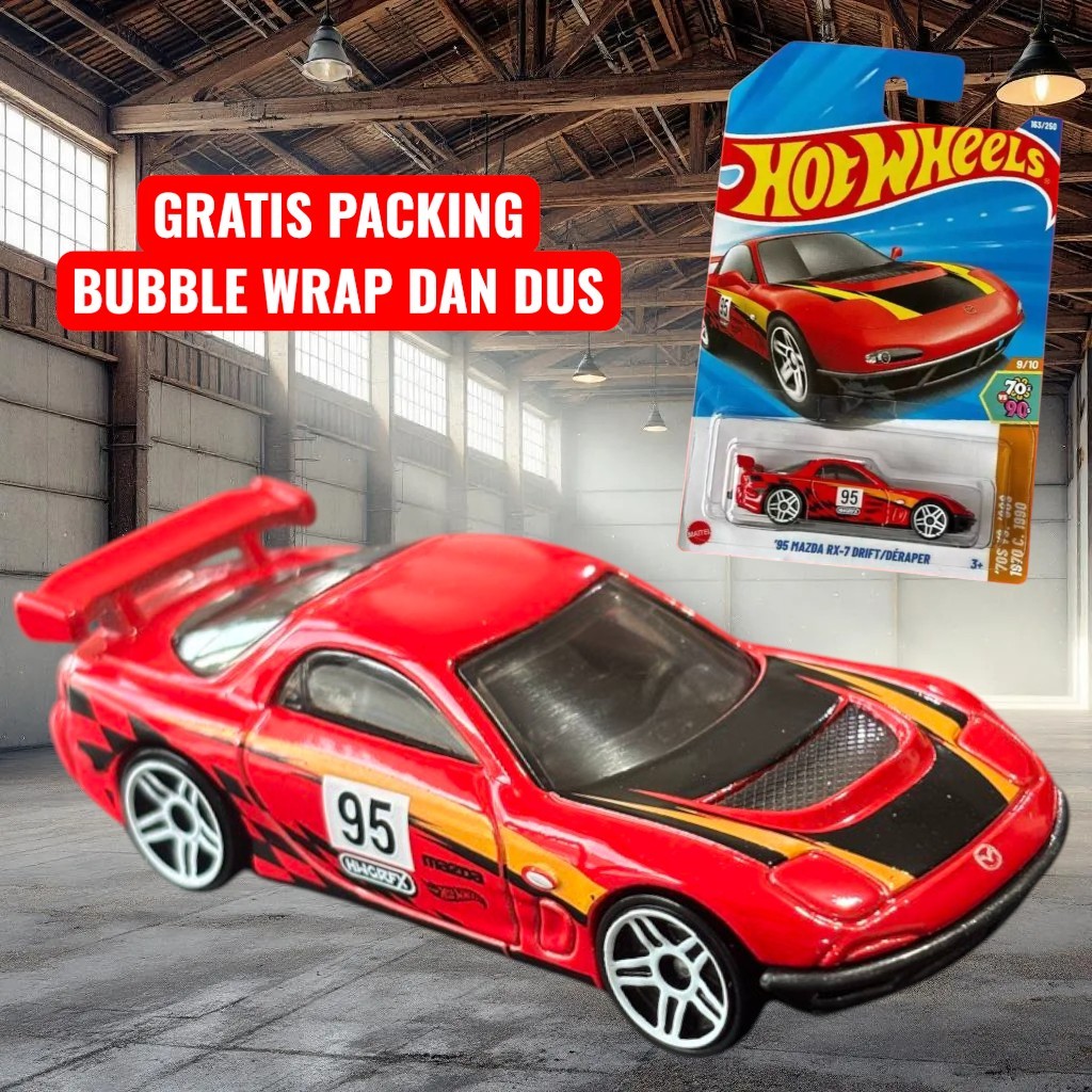 Hot Wheels 95 Mazda RX-7 Drift Merah Lot N 2025