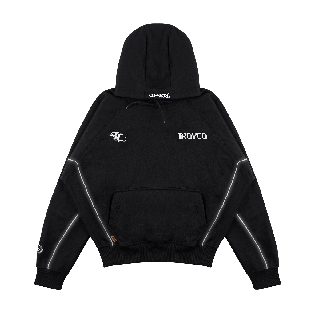 Troy Company Boxy Hoodie Starlight Black Neo Motion - Hoodie Boxy Reflective Hitam BSH 3376