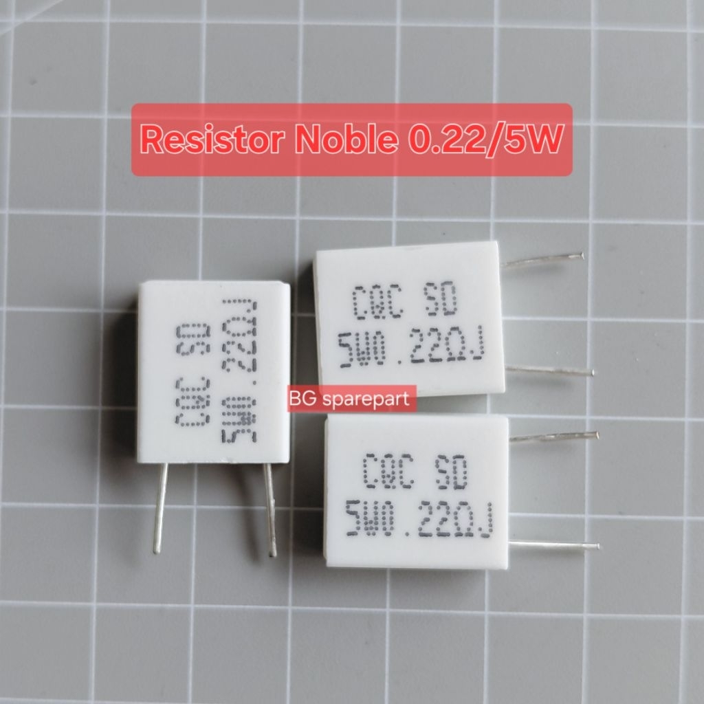 Resistor Noble 0.22 5W BPR CQC Resistor Gepeng 0.22 5W
