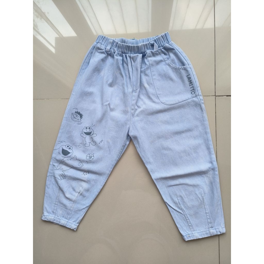 preloved soft denim elmo anak laki-laki lamitto