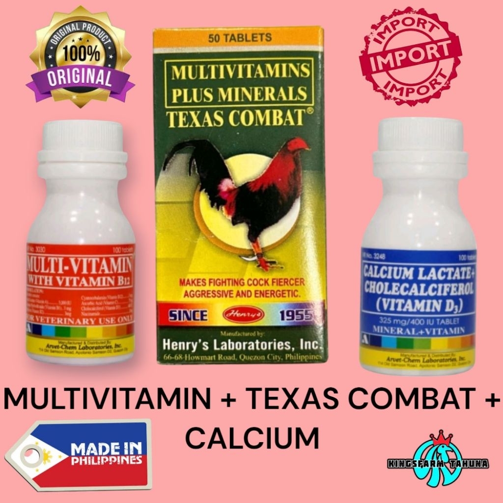 Paket Multivitamin + Texas Combat + Calcium