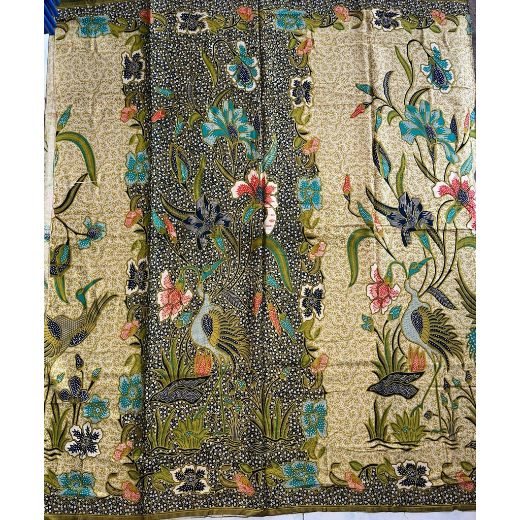 batik sutra paris set selendang