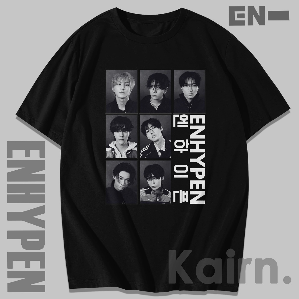 KAIRN - KAOS ENHYPEN - GRIDFOTO / TSHIRT ENHYPEN / KAOS ENGENE / FANSMERCH