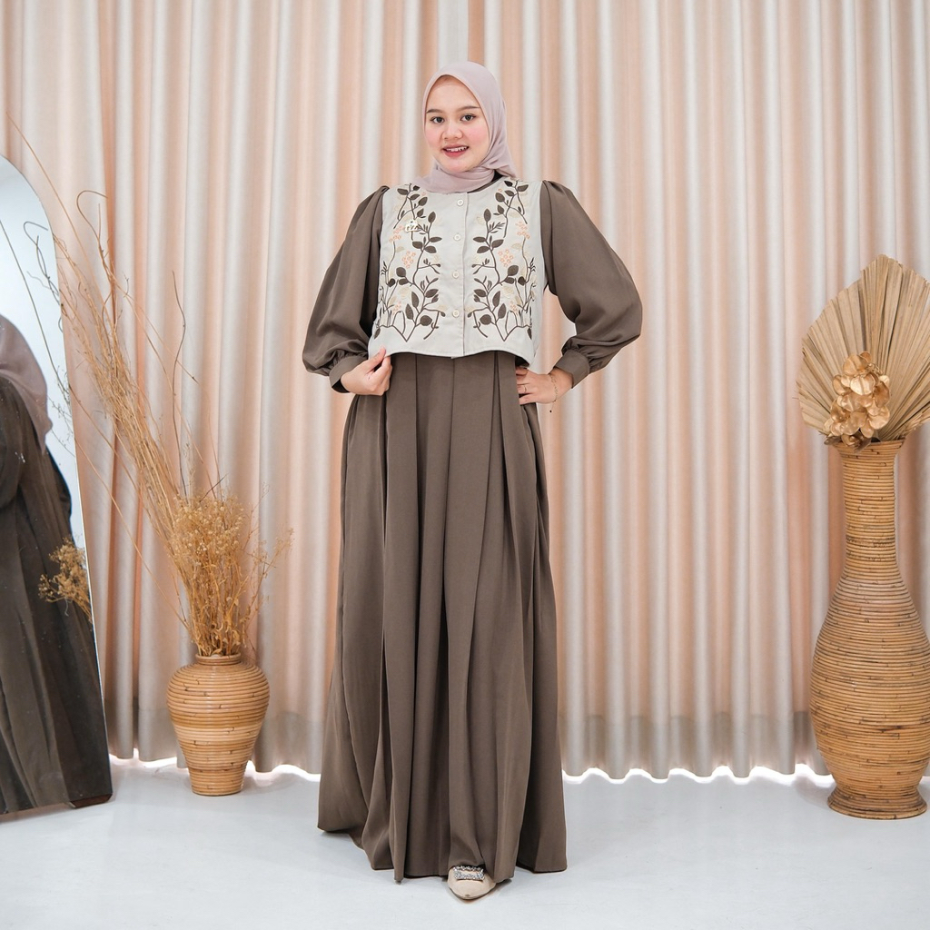 Gwenza - Haruna Dress Bordir - Muslim Wanita