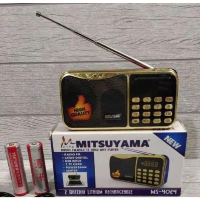 MS-4020BT SERI 4024 RADIO MITSUYAMA / RADIO FM USB DIGITAL BLUETOOTH + Bonus 1pcs baterai lithium