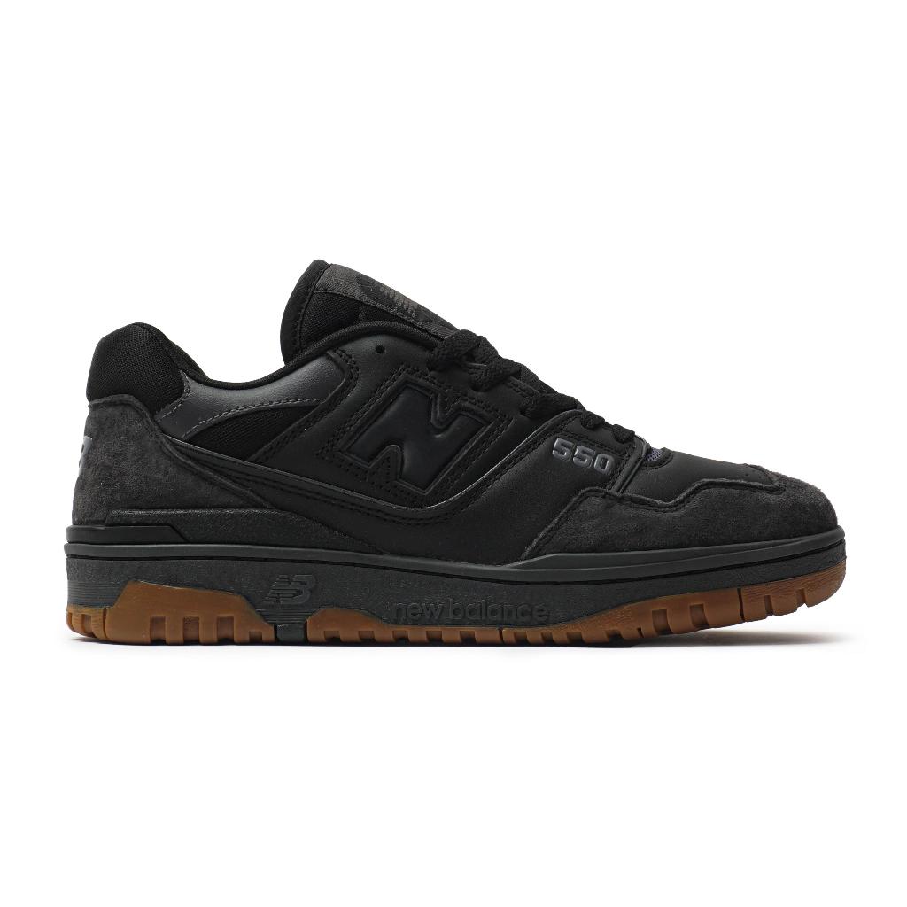 NB 550 Black/Black/Gum Sneakers Pria ORIGINAL