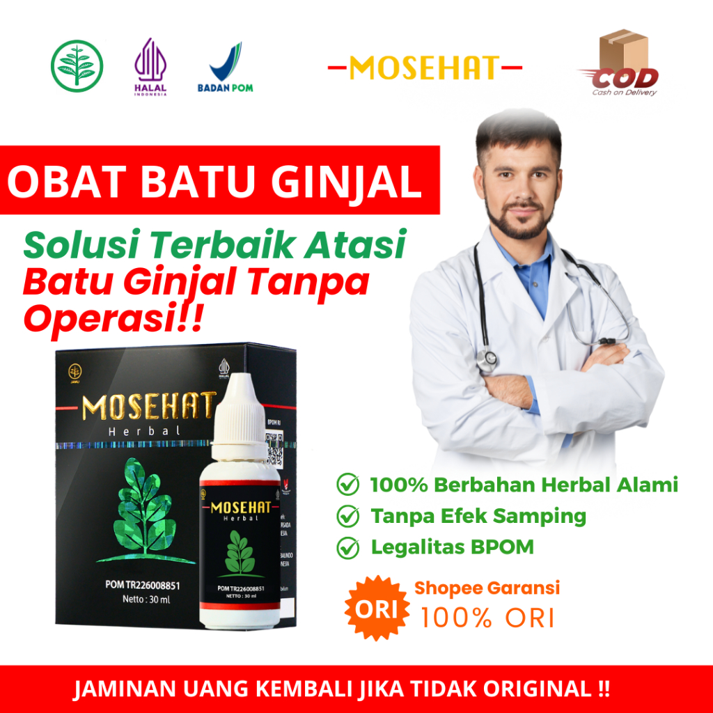 MOSEHAT Obat Batu Ginjal Paling Ampuh Tanpa Operasi Original