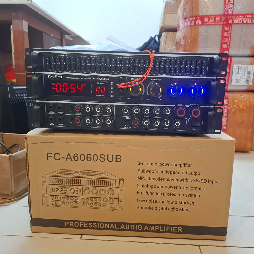 Amplifier Firstclass FC-A6060SUB Power Amplifier Firstclass FC A6060 SUB + Crossover