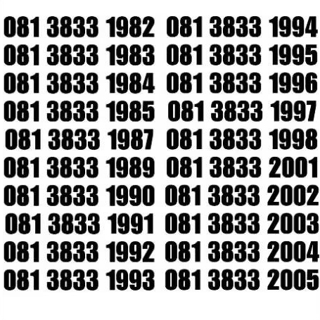 NOMOR CANTIK SIMPATI 11 DIGIT TAHUN LAHIR