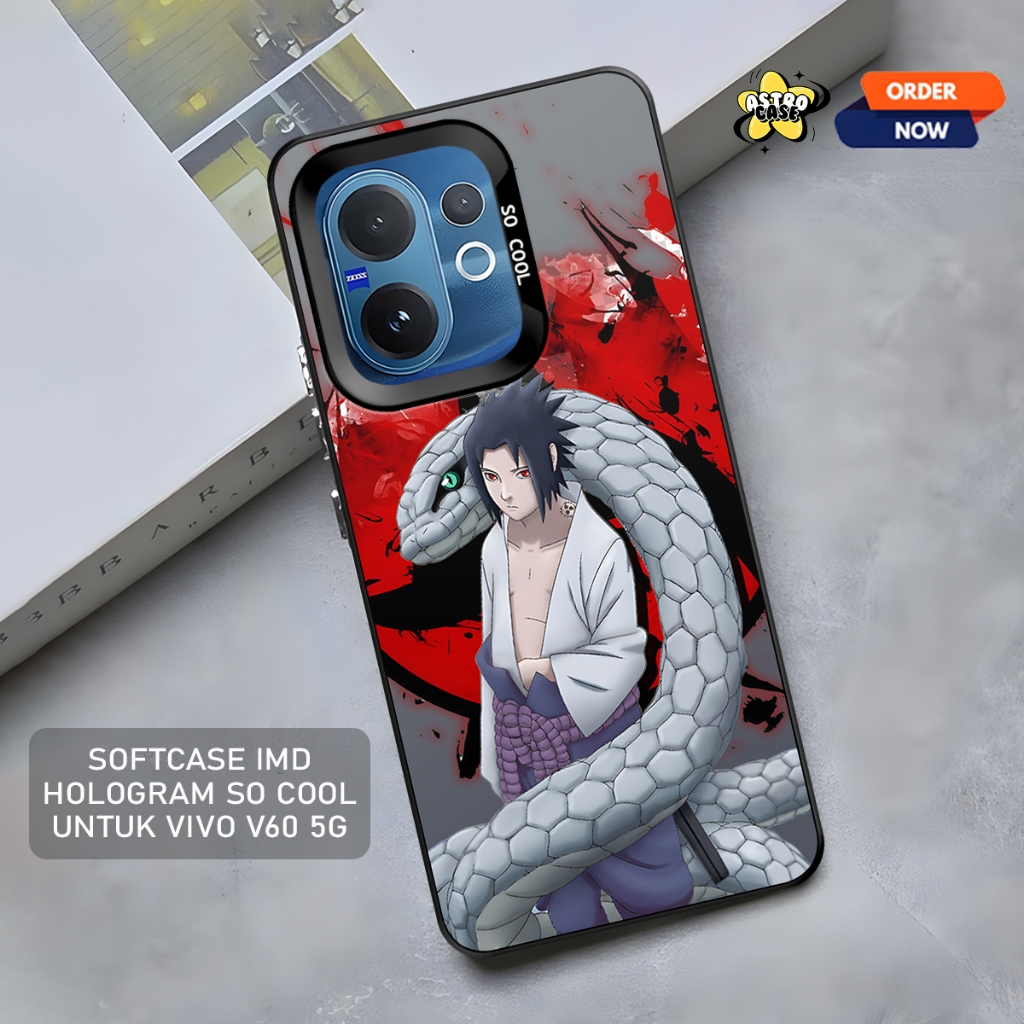 Case Vivo V60 5G Fanoya Premium Nappa Leather Soft Case - Casing IMD Hologram So Cool Vivo V60 5G Mo