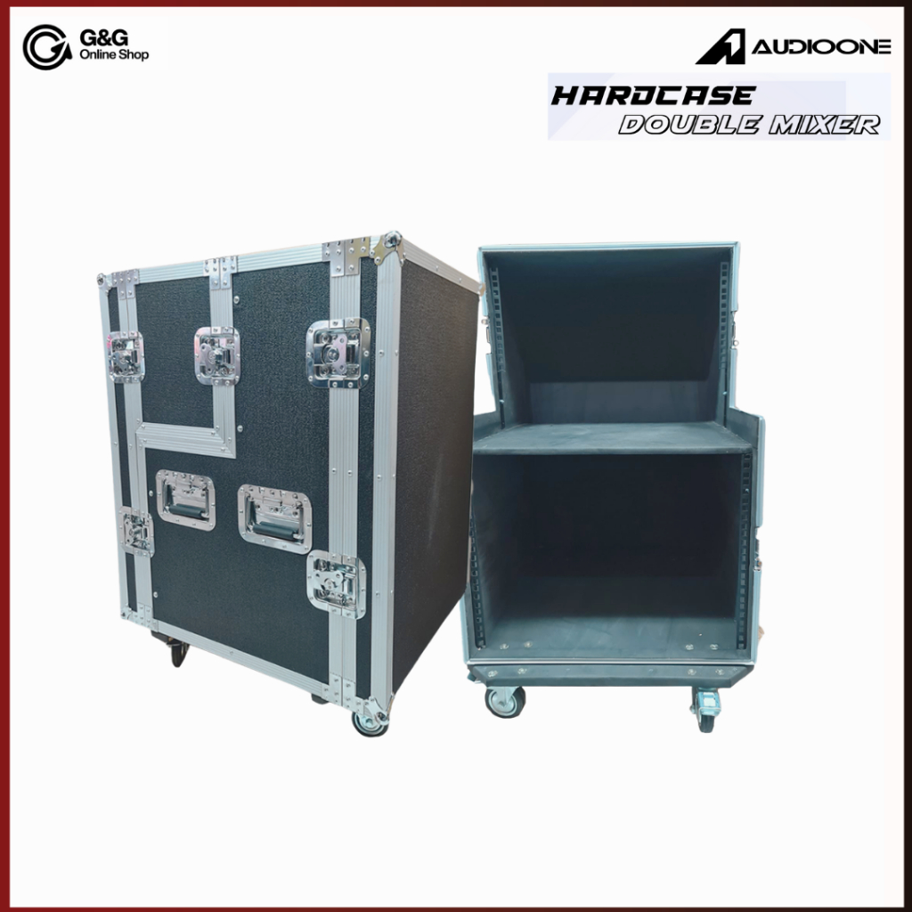 Box Hardcase Double 8U Plus Mixer Rak Kotak Aksesoris Sound System  I GG