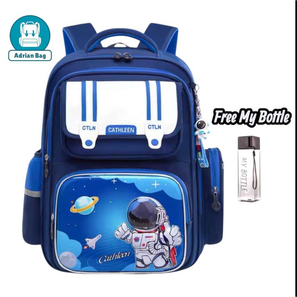 Tas Ransel Sekolah Anak Laki-laki SD Kanvas 2025 Terbaru Viral Branded-Tas sekolah astronot-Tas seko