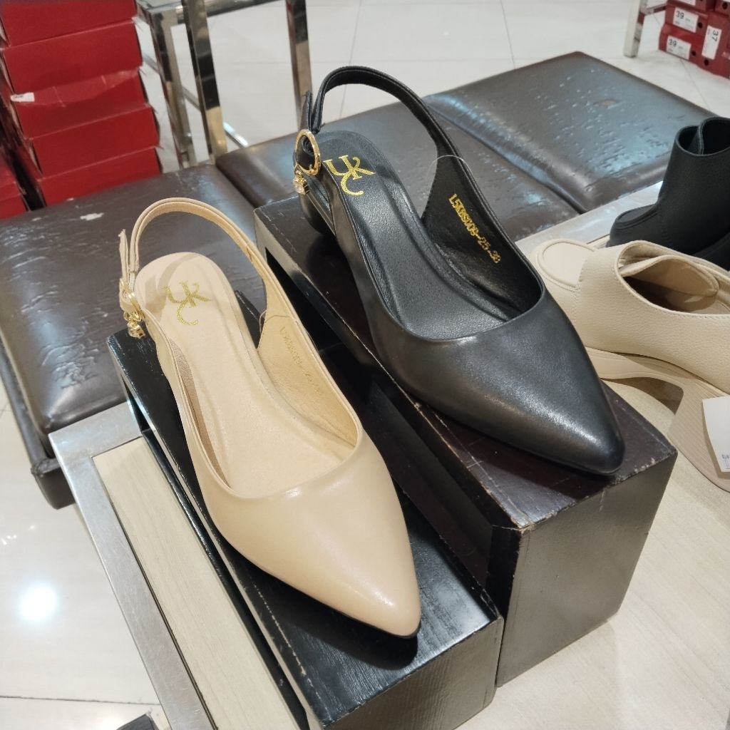 YONGKI KOMALADI‼️ sandal tali selop wanita hak heels 5cm polos