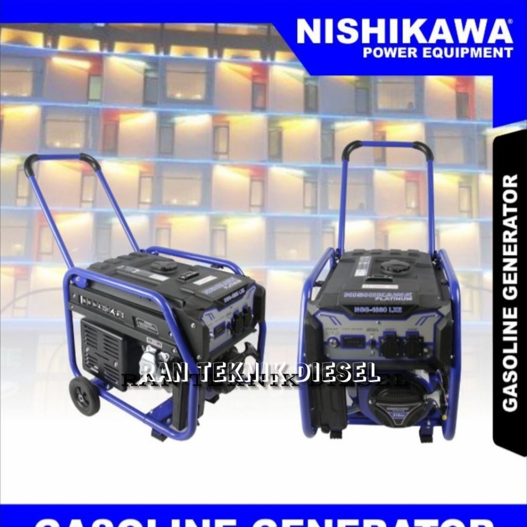 Mesin Genset Bensin Generator NISHIKAWA NGG 4880 LXE  / 2500 Watt Stater