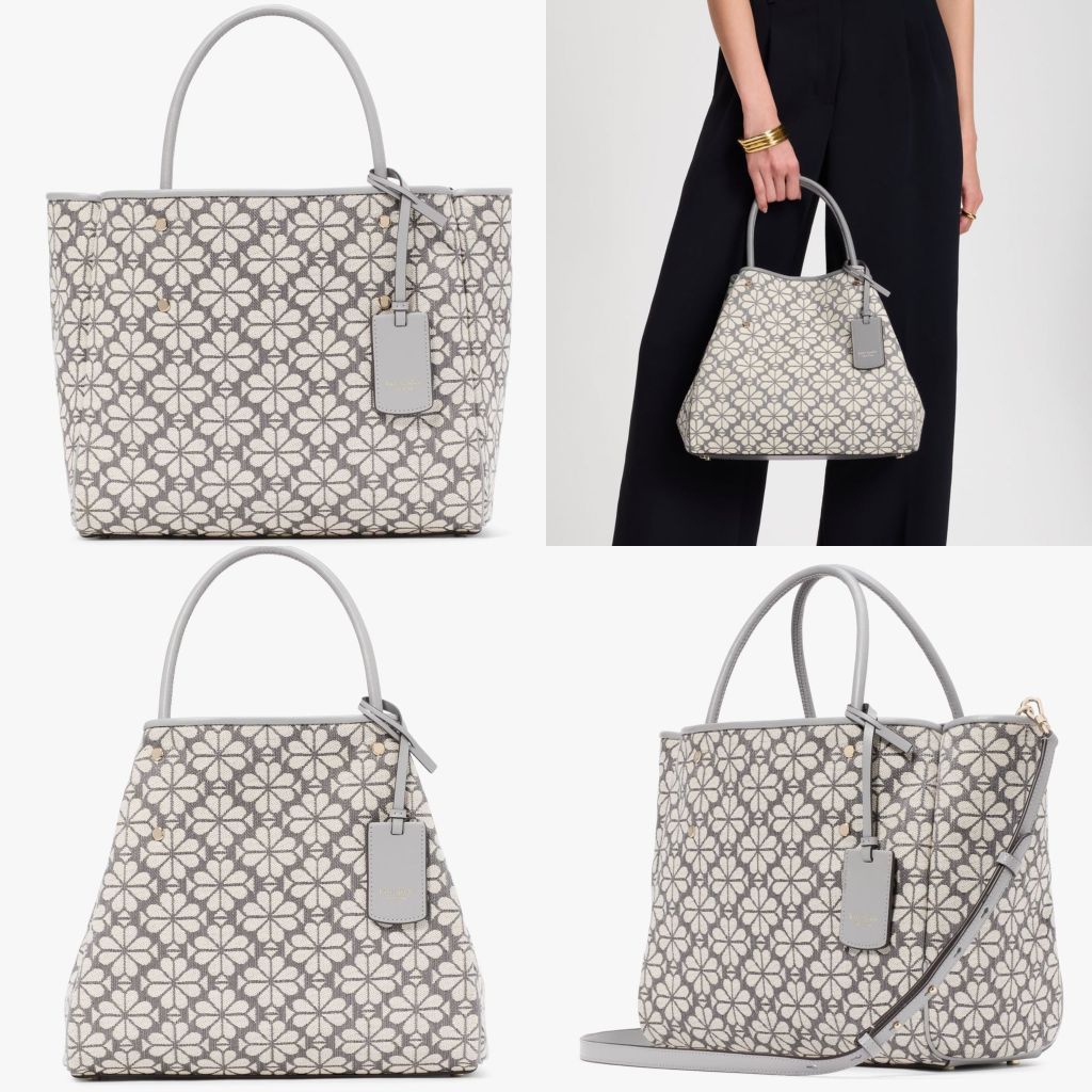 KS Spade Flower Medium Tote Grey Multi