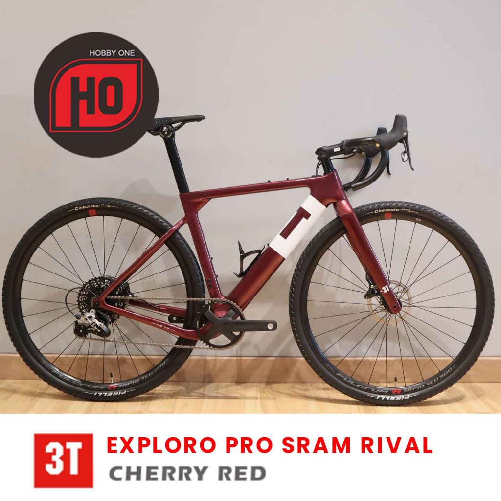 3T EXPLORO PRO SRAM RIVAL Cherry Red Gravel - Full Bike
