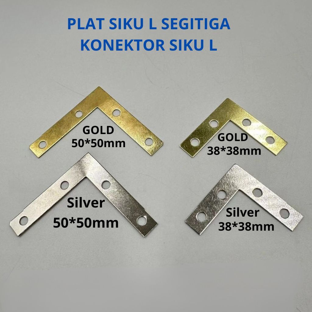 Plat Siku L Segitiga / Konektor Siku L / Connector sambungan Stainless